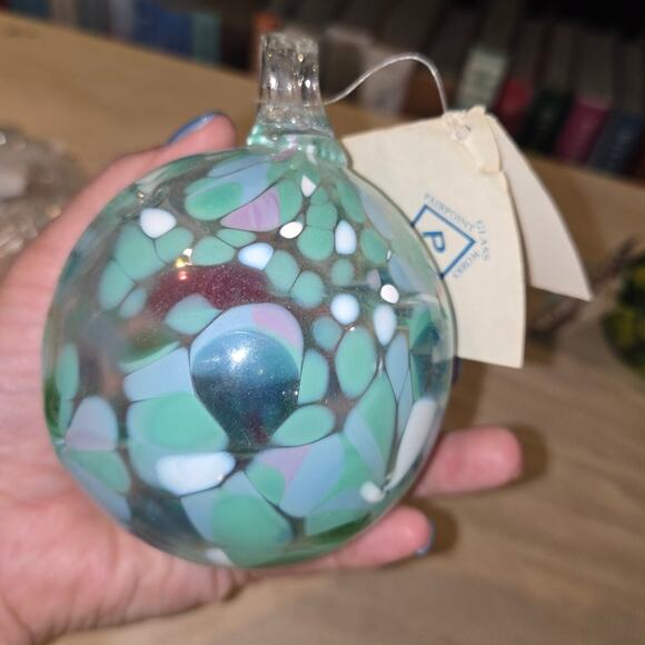 Pairpont Witch Ball Vintage with tag light green lavander - Picture 2 of 8